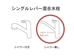 レバー式水栓のイラスト