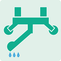 2ハンドル混合水栓(壁付)(シャワー付)