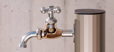 水栓の断面