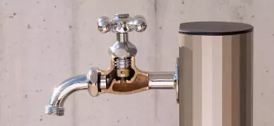 水栓の断面