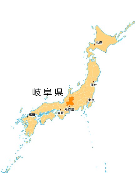 岐阜県の地図