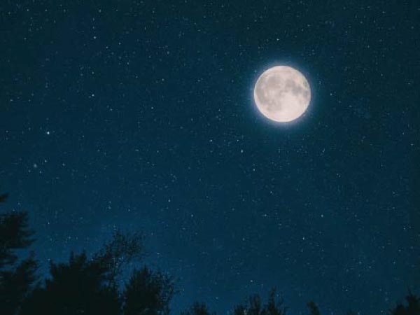 夜空の月