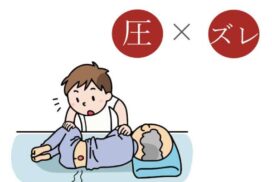 床ずれができた男性