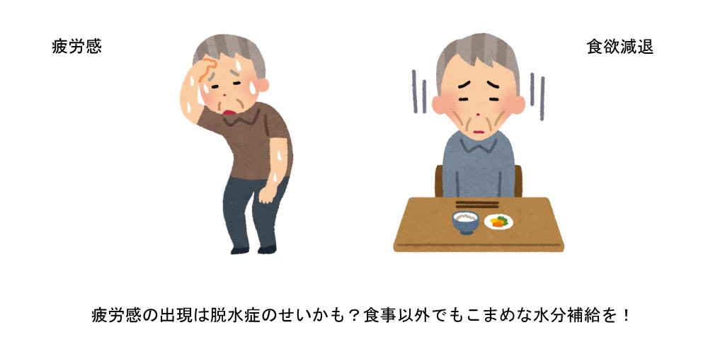 高齢者の脱水症の初期症状
