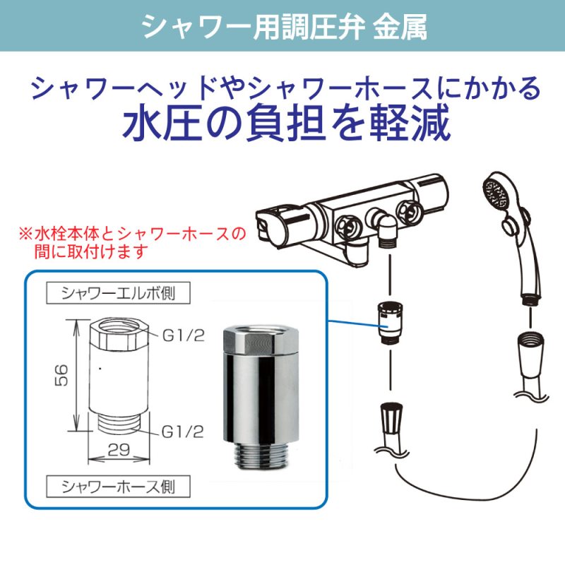 シャワー用調圧弁の取り付け方①