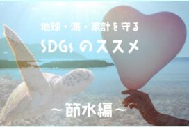 ウミガメとハートの風船と砂浜