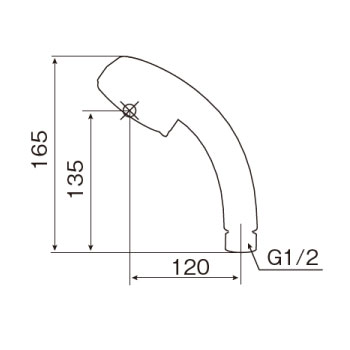 4Wayミストップシャワー SH210-4T_寸法図面