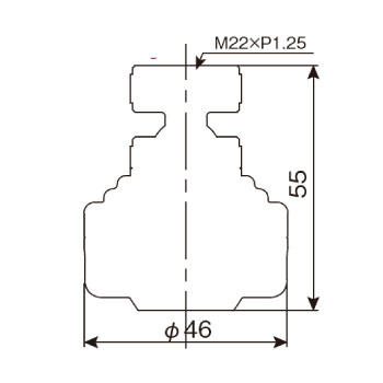 首振り節水キッチンシャワー HV-203SV_寸法図面