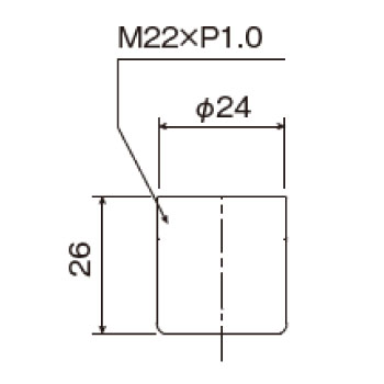 節水アダプター（M22XP1.0）図面