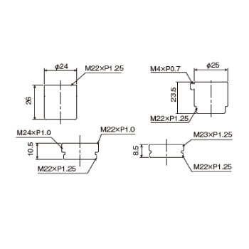 節水アダプターセット SV-AD-FS_寸法図面