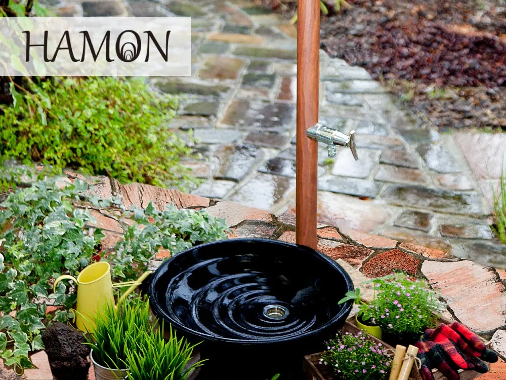 手洗鉢・ガーデンパンHAMON（グレー） | 商品情報｜水生活製作所