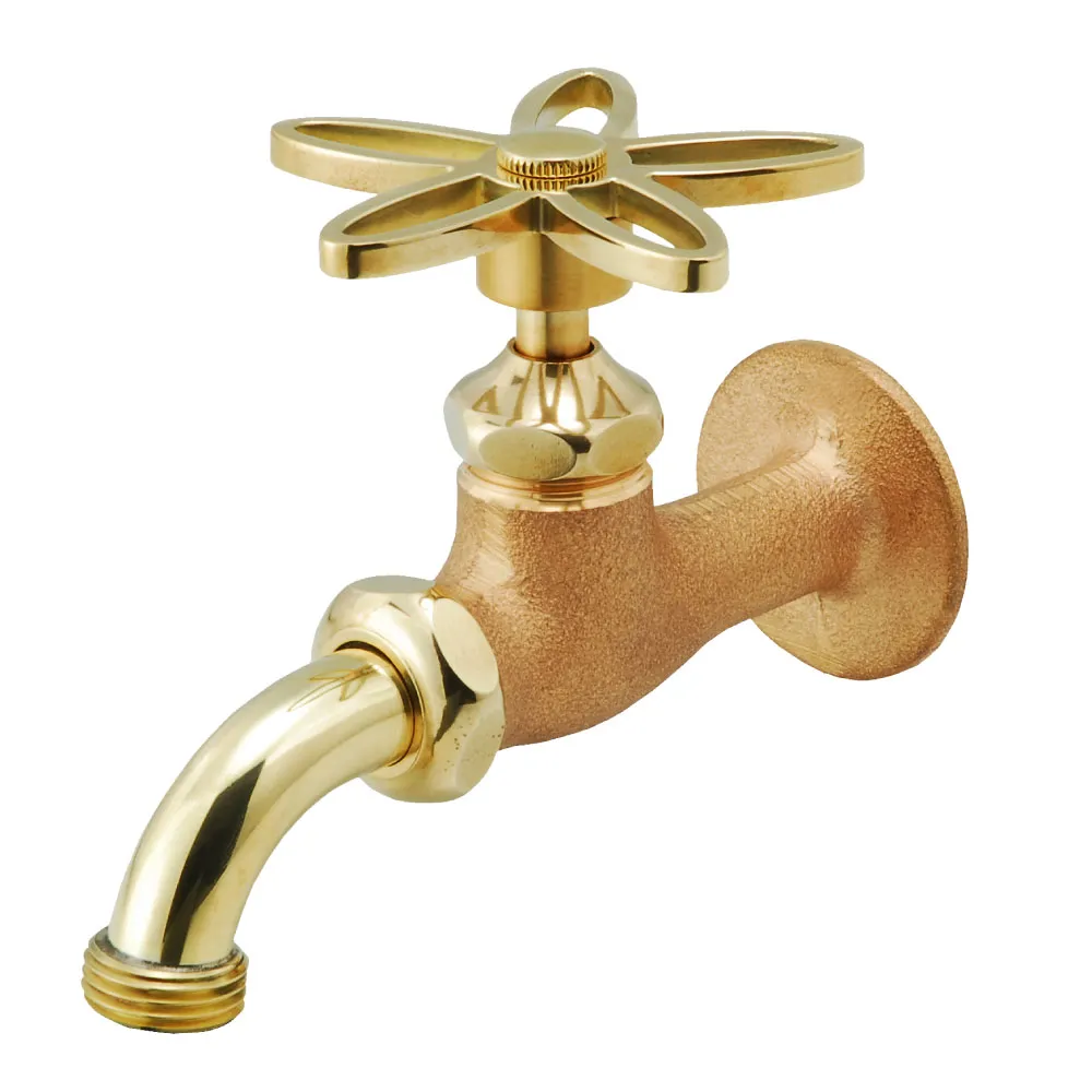 外水栓 万能ホーム胴長横水栓（スミレハンドル・鋳肌） | 商品情報｜水