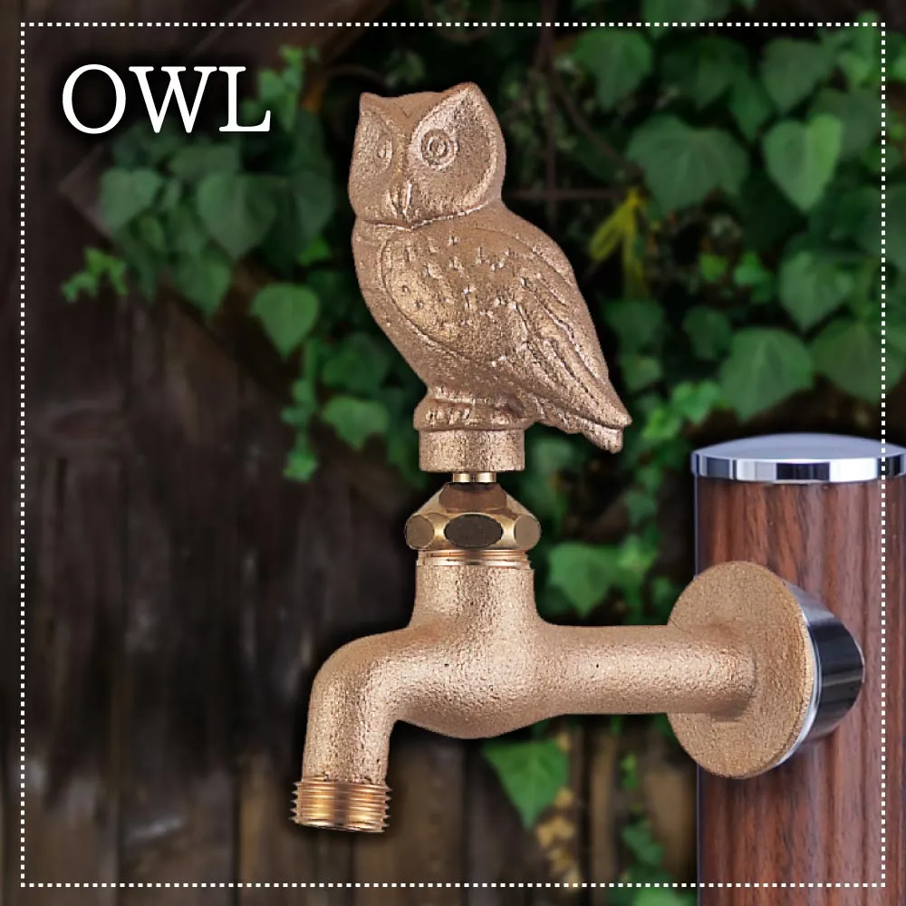 水生活製作所の外水栓「胴長横水栓（フクロウ・鋳肌） DN13-OW」_施工イメージ画像