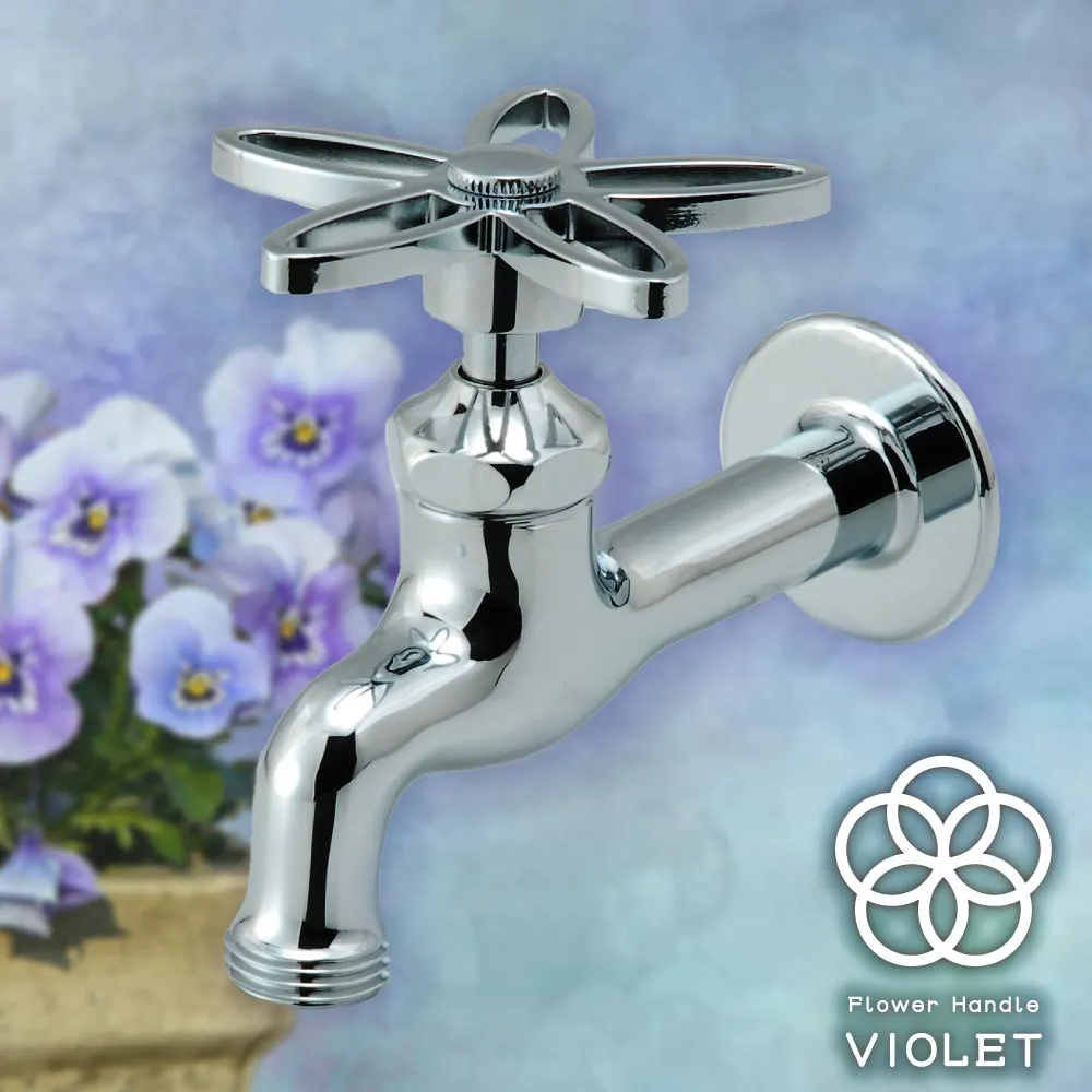 水生活製作所の外水栓「胴長横水栓（スミレ・メッキ） DN13-SM」_施工イメージ画像