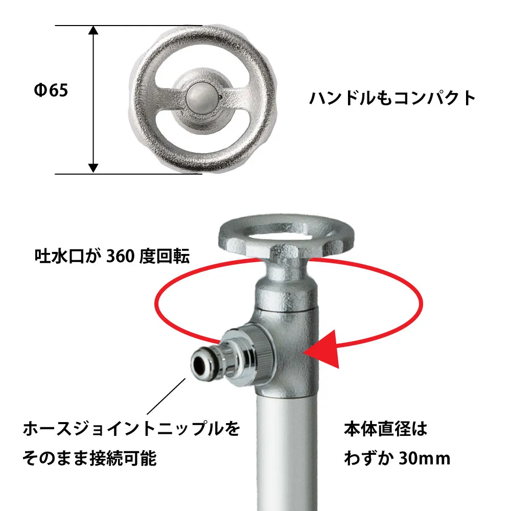 手水 スプリンクルスリムバルブハンドル900mm(ブラック） | 商品情報