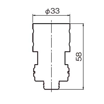 ホースジョイントニップル G208HN-AL_寸法図面