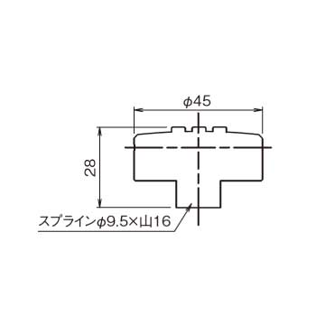 ミズロックシリーズハンドル GH-A_寸法図面