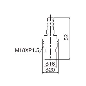 ONE-セラミックバルブ JF-V6_寸法図面