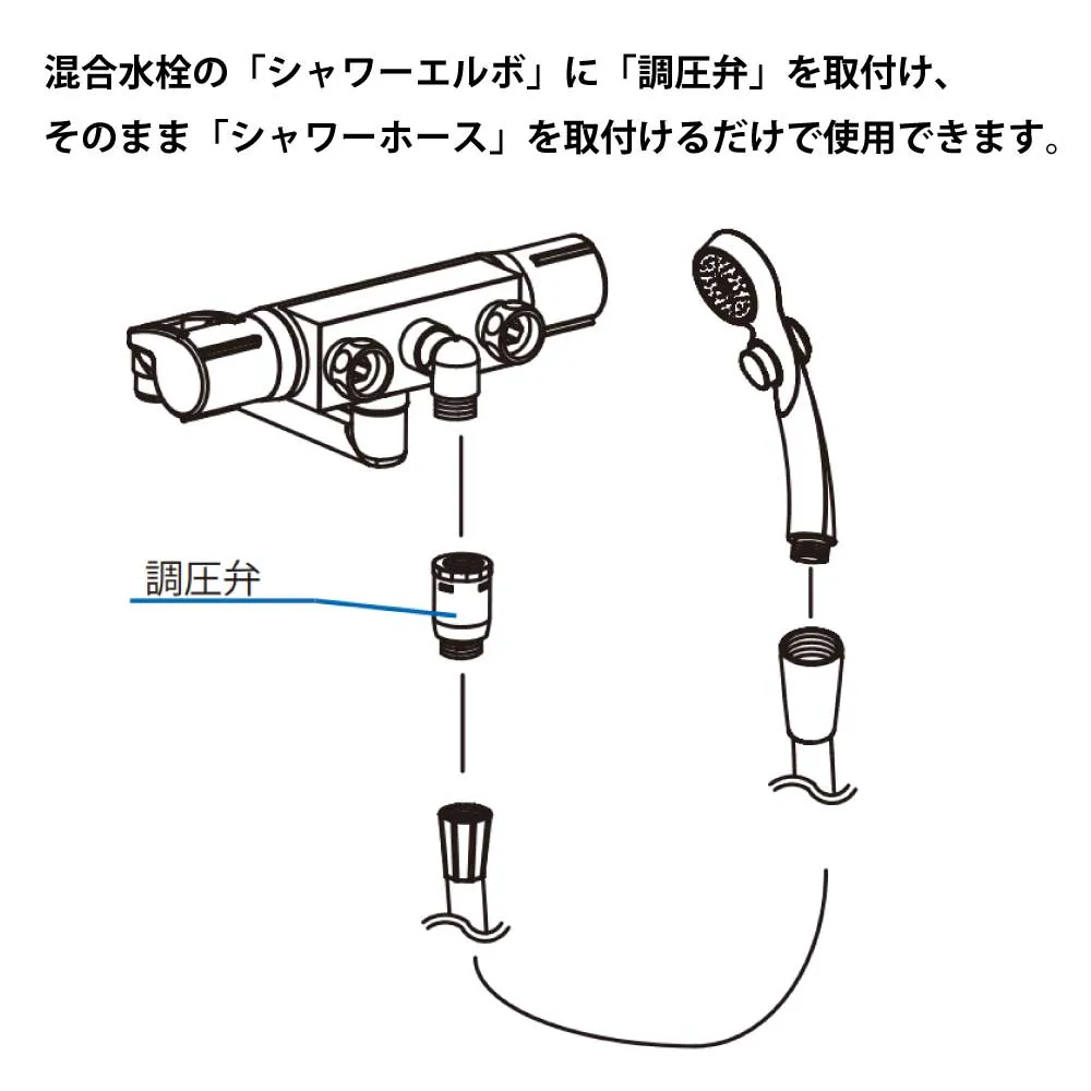 シャワー用調圧弁（金属） STV-K_取付方法