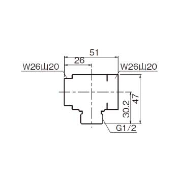切替栓 BP12KS_寸法図面
