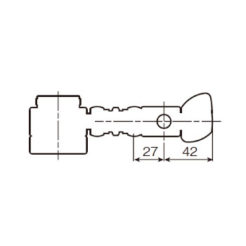 レバー式分岐付シングルレバー分岐セット BP205LB-S_寸法図面