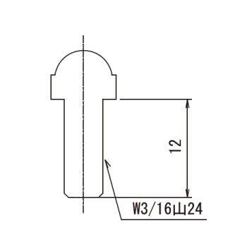 ワンタッチシャワー用ビス・ワッシャー TW-2_寸法図面
