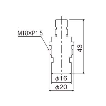 分岐栓セラミックバルブ JF-V2_寸法図面