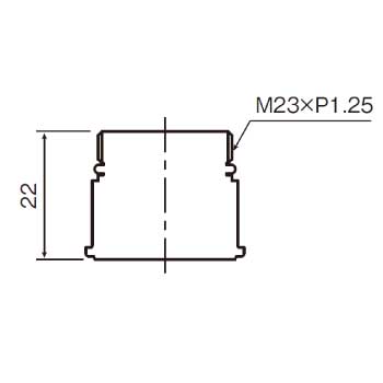アダプターM23×1.25 AD4_寸法図面