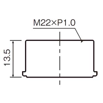 アダプターM22×1.0 AD2_寸法図面