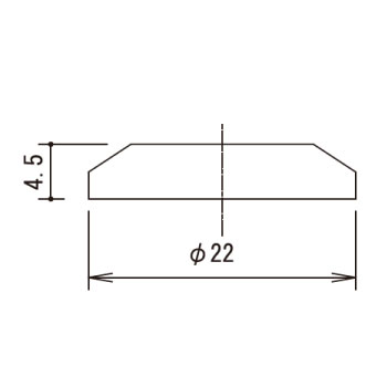 ワンタッチシャワー用上部パイプパッキン TW-08_寸法図面