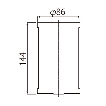 磨水Ⅳ交換用カートリッジ J205-K_寸法図面