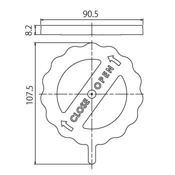 2.0専用レンチ SH23-WR_寸法図面